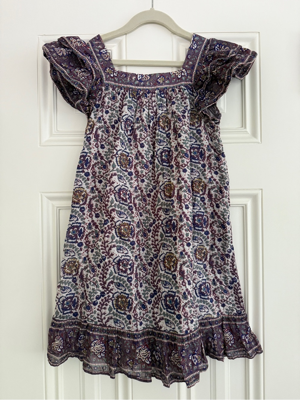 New Sea New York Girls Cotton Paisley Sundress with Flutter Sleeve Size Y8